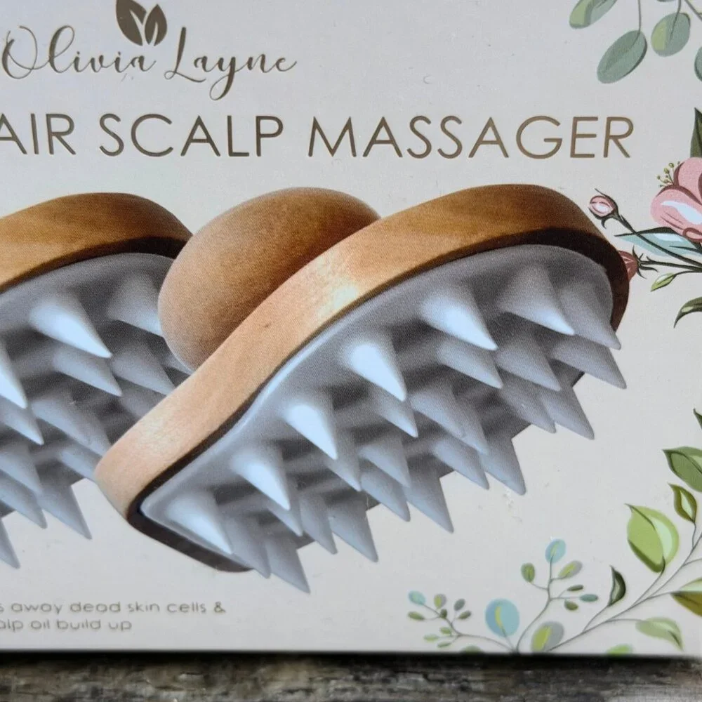 Olivia Layne Healthy Hair Scalp Massager Set 2-pack New in Box Waterproof